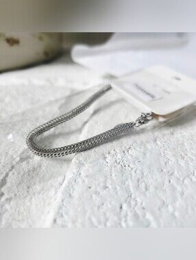 Silver Mesh Chain Bracelet for Women – Stainless Steel Link Bracelet